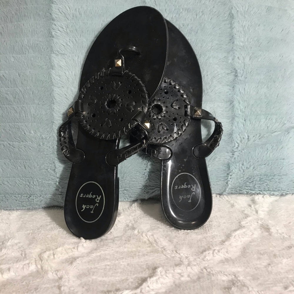 Black jelly Jack Rogers sandals